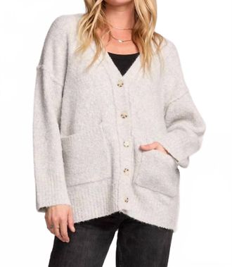 Saltwater Luxe Ennza V-Neck Cardigan In Oatmeal