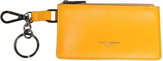 Dolce & Gabbana Card Holder Wallet - unisex - Sleutelhangers & Tashangers - Geel - ONE Size - Leer - Accessoires