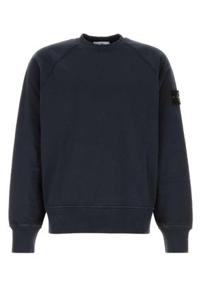 Stone Island Navy Blue Crew Neck Sweatshirt
