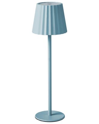 Beliani L&aacute;mpara de mesa metal azul claro