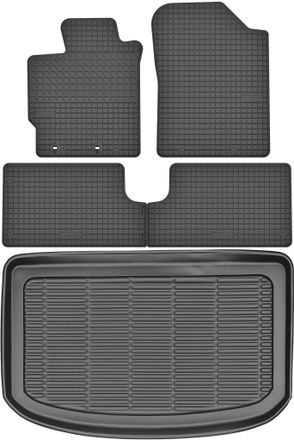 OEM Juego De Alfombrillas De Goma Para Coche Y Alfombrilla Para Maletero Para Toyota Yaris Iii Hatchback (2012-2019)