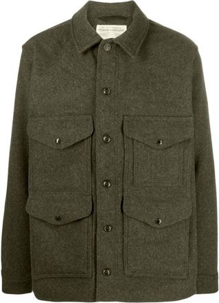Filson Bosgroene Wollen Overhemdjasje - Heren - Zomerjassen - Groen - XS - Wol - Jassen