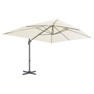 Berkfield Home Outdoor Umbrella with Portable Base Sand in Beige