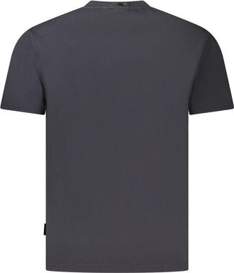 Napapijri Logo-Print Organic Cotton T-Shirt - Black