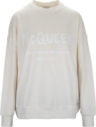 Alexander McQueen Mujer, Sudaderas, Blanco, Talla: S