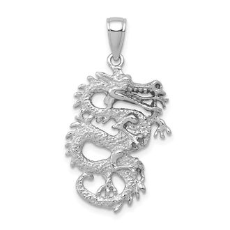 Diamond2Deal 14k Gold Solid 3-D Dragon Pendant