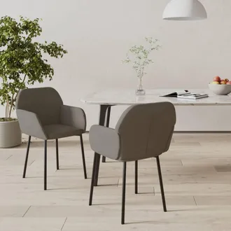 vidaXL Vidaxl - Sillas De Comedor 2 Unidades Terciopelo Gris Oscuro