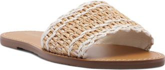 Arezzo Liz Slide Sandal in Natural White at Nordstrom, Size 6.5