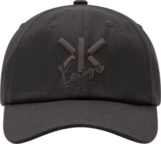 Kenzo Double K Geborduurde Pet - Heren - Petten - Zwart - ONE Size - Katoen - Accessoires