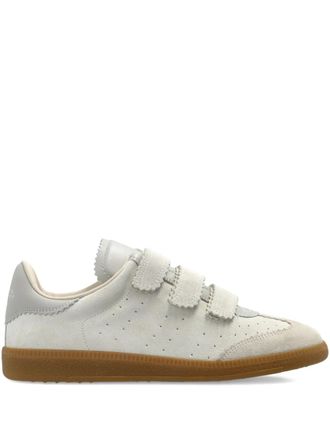 Isabel Marant Sneakers met gewelfde afwerking en bandje - Beige