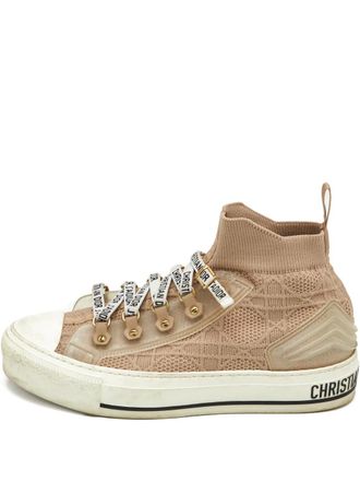Dior 36 WalknDior knit high-top sneakers - Brown