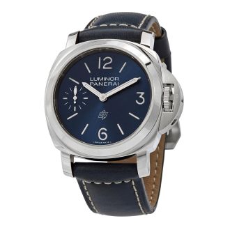 Officine Panerai Pre-owned Panerai Luminor Blu Mare Hand Wind Blue Dial Mens Watch PAM01085