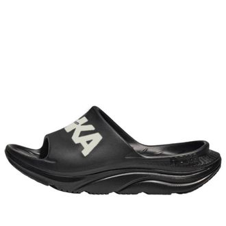 Hoka One One Ora Athletic Slides Black White 1155154-BWHT