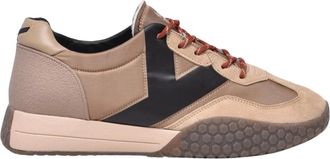 Keh-noo Kehnoo, Schoenen, Heren, Bruin, 45 EU, Leer, Sneaker Patchwork