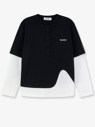 The Attico T-shirt in cotone con logo ricamato frontale - THE ATTICO - gender_Woman
