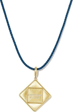 Lauren Rubinski 14kt yellow gold Everything is a Sign necklace - women - 14kt Gold - One Size