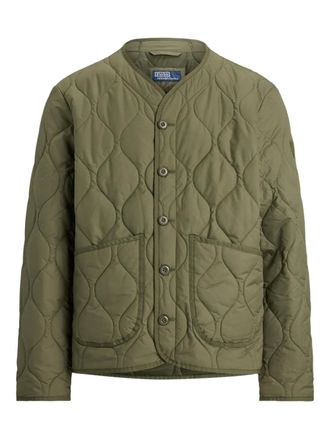 Polo Ralph Lauren quilted jacquard jacket - men - Polyester/Polyester/Nylon - M - Green