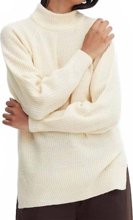 Ichi Marat Turtleneck Long Sleeve Sweater In Tapioca