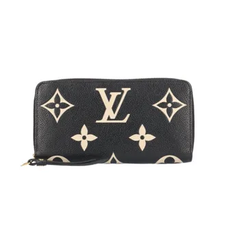 Louis Vuitton Beige Black Monogram Empreinte Long Wallet (Bi-Fold) (Pre-Owned)