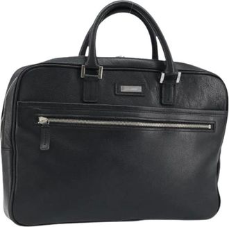 Burberry Pre-owned Handbags, female, Black, Size: ONE SIZE Pre-owned Vintage Leather Handbag