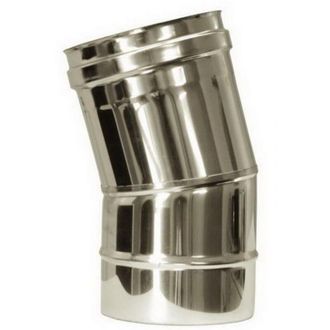 MBM Tubo De Humos De Pared Doble Aislado De Acero Inoxidable Curvado 15 Dn 300/350