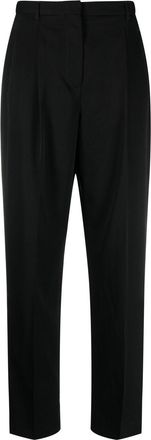 Tory Burch wool twill trousers - women - Wool - 8 - Black