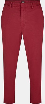 HUGO BOSS Mens Kaito Slim Fit Chinos Trousers in Dark Red - Size 38 (Waist)
