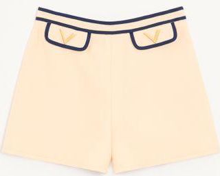 Valentino Shorts In Crepe Couture Donna BETULLA/BLU 36