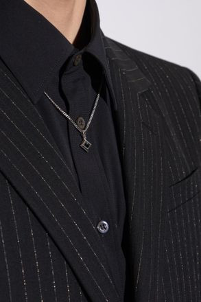 Alexander McQueen Brass Necklace, Mens, Silver