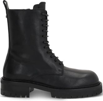 Ann Demeulemeester Skagi combat boots met chunky zool - Zwart