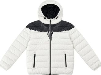 Marcelo Burlon Giacca Trapuntata con Cappuccio - - Jackets - Uomo - Bianco - L
