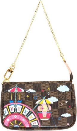 Louis Vuitton Brown Coated Canvas Pochette Pouch (Pre-Owned)