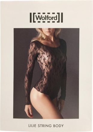 Wolford Lilie Lace String Bodysuit Size M