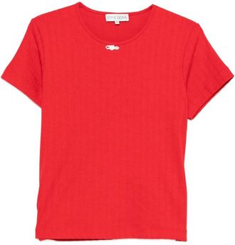 Stine Goya Ribbed Bow-detail T-shirt