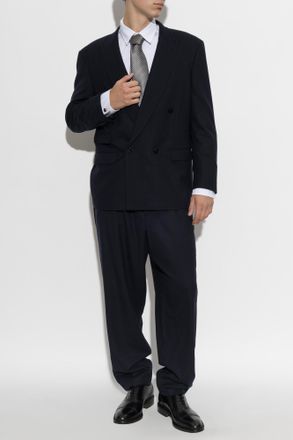 Giorgio Armani Wool Suit, Mens, Navy Blue