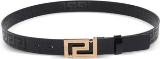 Versace Cintura con fibbia Greca - Nero