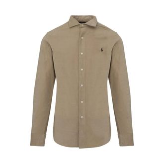 Polo Ralph Lauren Slim Fit Corduroy Shirt - Heren - Casual Overhemden - Beige - XL - Katoen - Overhemden