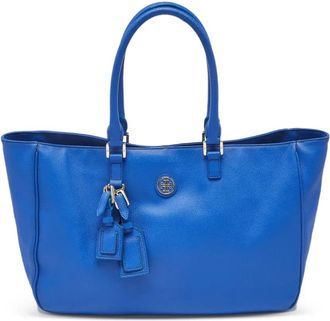 Tory Burch Borsa tote Roslyn in pelle con ciondolo - Blu