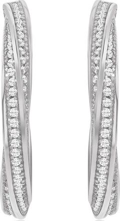 Suzy Levian Suzy Levian Silver Cz Hoops