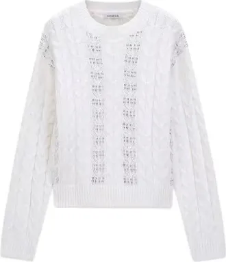 Guess Truien & Vesten, Dames, Wit, M, Ronde hals gebreid