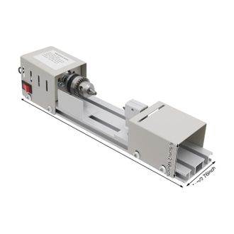 OEM Mini Torno Para Madera, Velocidad Regulable, Construcci&oacute;n Superior, Color Gris