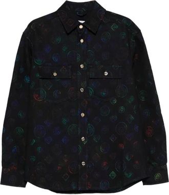 Casablanca Hombre, Camisas, Negro, Talla: L