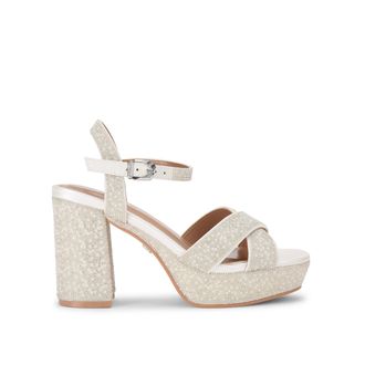 Carvela Womens Sonata Sandals - White Fabric - Size UK 8