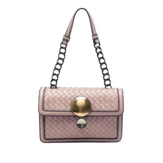 Bottega Veneta Pre-owned Shoulder Bags, female, Brown, Size: ONE SIZE Pre-owned Woven Nappa Leather Shoulder Bag