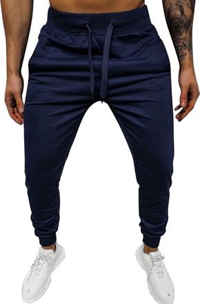 Generic Mens Heavy Fleece Tracksuit Bottoms Mens Work Joggers Slim Stretch Fleece Gym Joggers Pants Slim Fit FleeceLined Jogger Lounge Pants with Pockets Swea