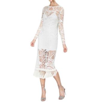 Alice McCall Tattoo Lady White Lace Long Sleeve Dress Size XXS