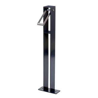 Hhg [nunca Usado] Aparcabicicletas Hhg-302, Soporte Inclinado Para Bicicletas, Acero Galvanizado Con Recubrimiento En Polvo Para Exteriores 96x24x10cm, An