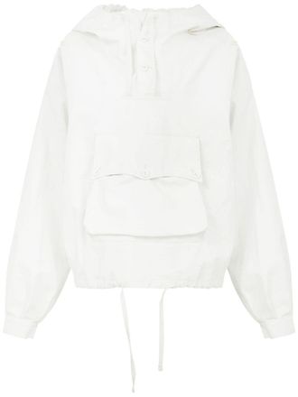 Maison Margiela slouchy-hood linen jacket - White