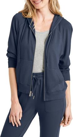 Splendid Zip-Up Hoodie in Navy at Nordstrom, Size X-Small