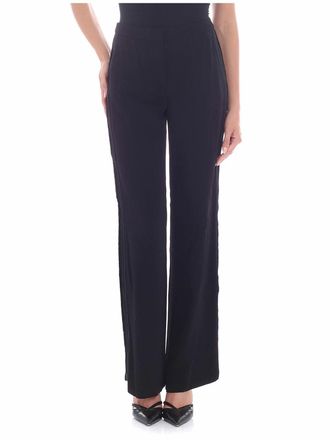 Karl Lagerfeld Black trousers with velvet flounces